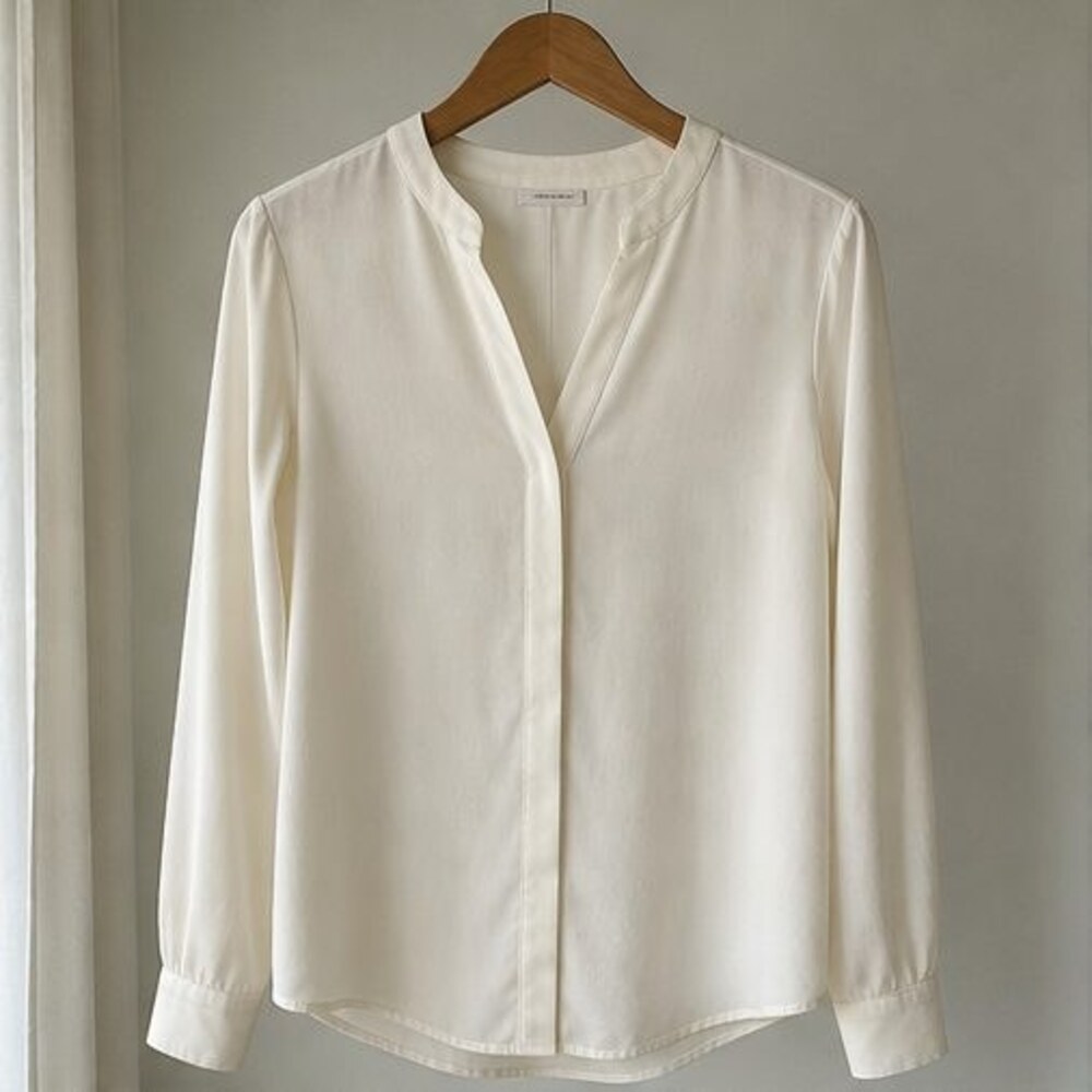 White Pleated Blouse